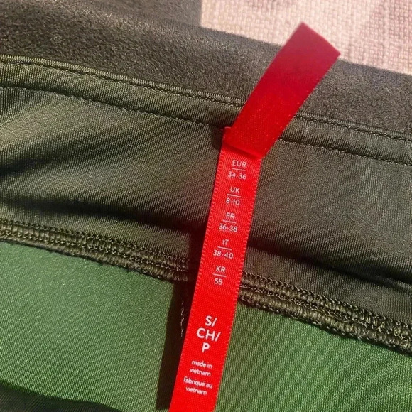 Spanx Faux Suede Leggings Size Small Dark Olive Green - Picture 6 of 8